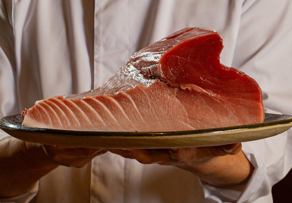 Aima realiza primeira cerimônia Kaitai com atum bluefin de 200 kg — Foto: Divulgação