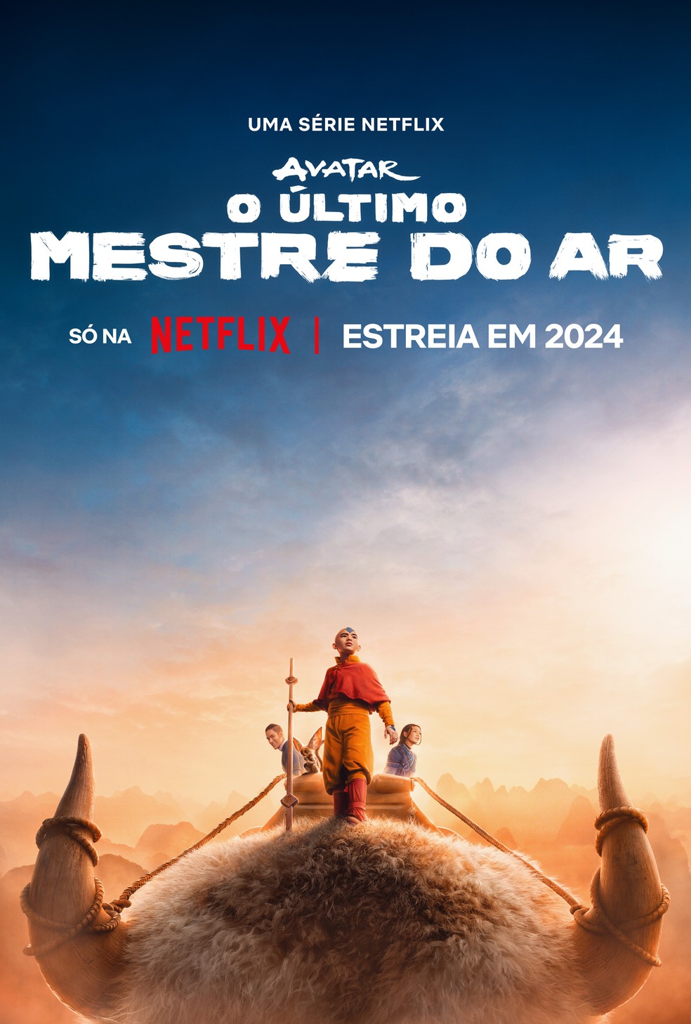 O cartaz oficial de 'Avatar: O Último Mestre do Ar' — Foto: Divulgação / Netflix