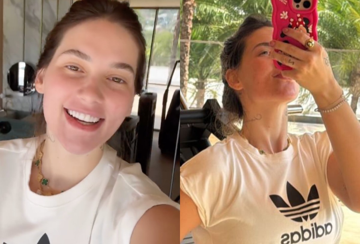 De barriga à mostra, Virginia Fonseca mostra resultado de treino e