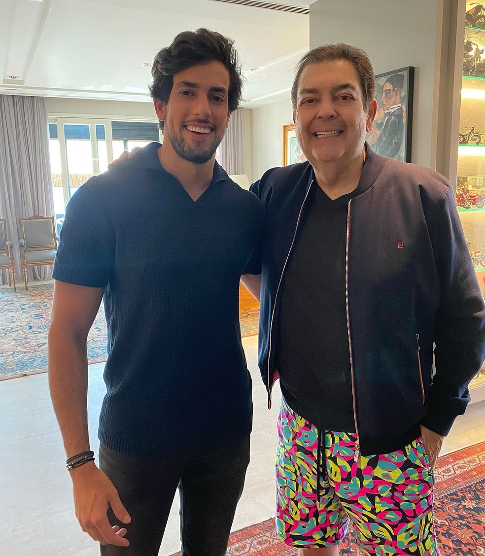 Julinho Casares com o sogro, Faustão — Foto: Reprodução/Instagram