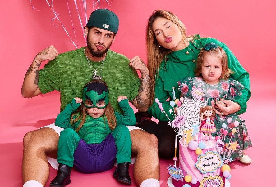 Maria Alice, filha de Virginia e Zé Felipe, faz 3 anos e festeja com tema  do Hulk; fotos