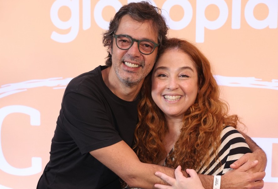 Bruno Mazzeo e Débora Lan no lançamento da nova temporada da série 'Cilada'
