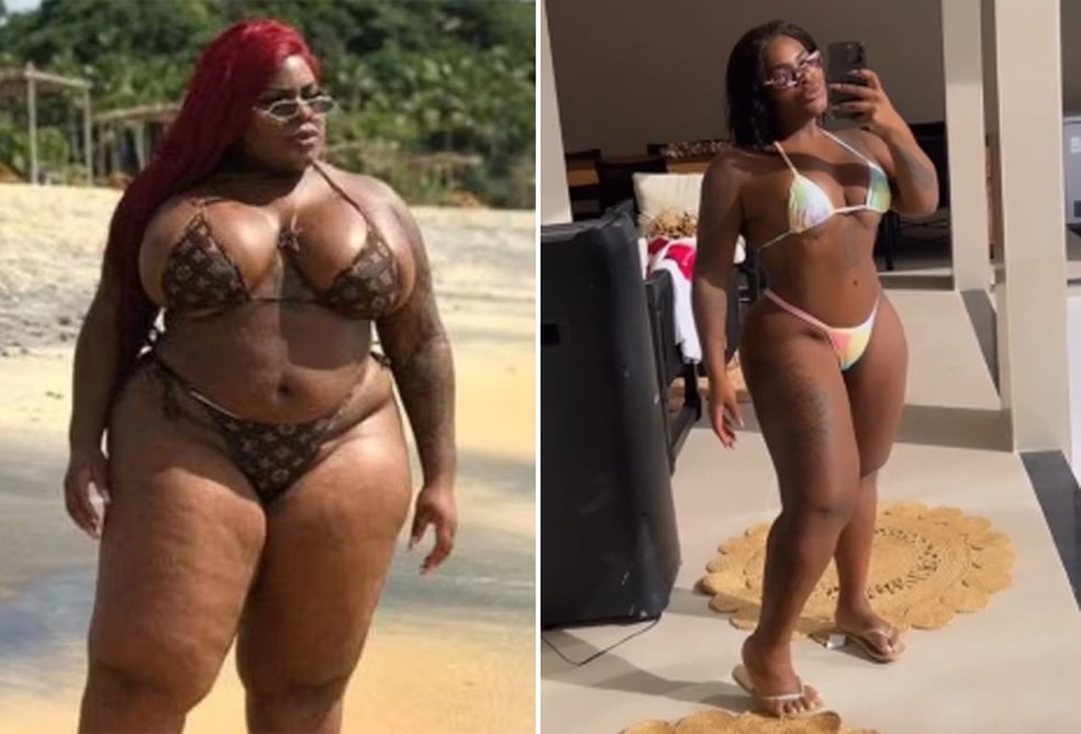 Antes e depois de Jojo Todynho perder 80 kg &mdash; Foto: Reprodu&ccedil;&atilde;o/Instagram
