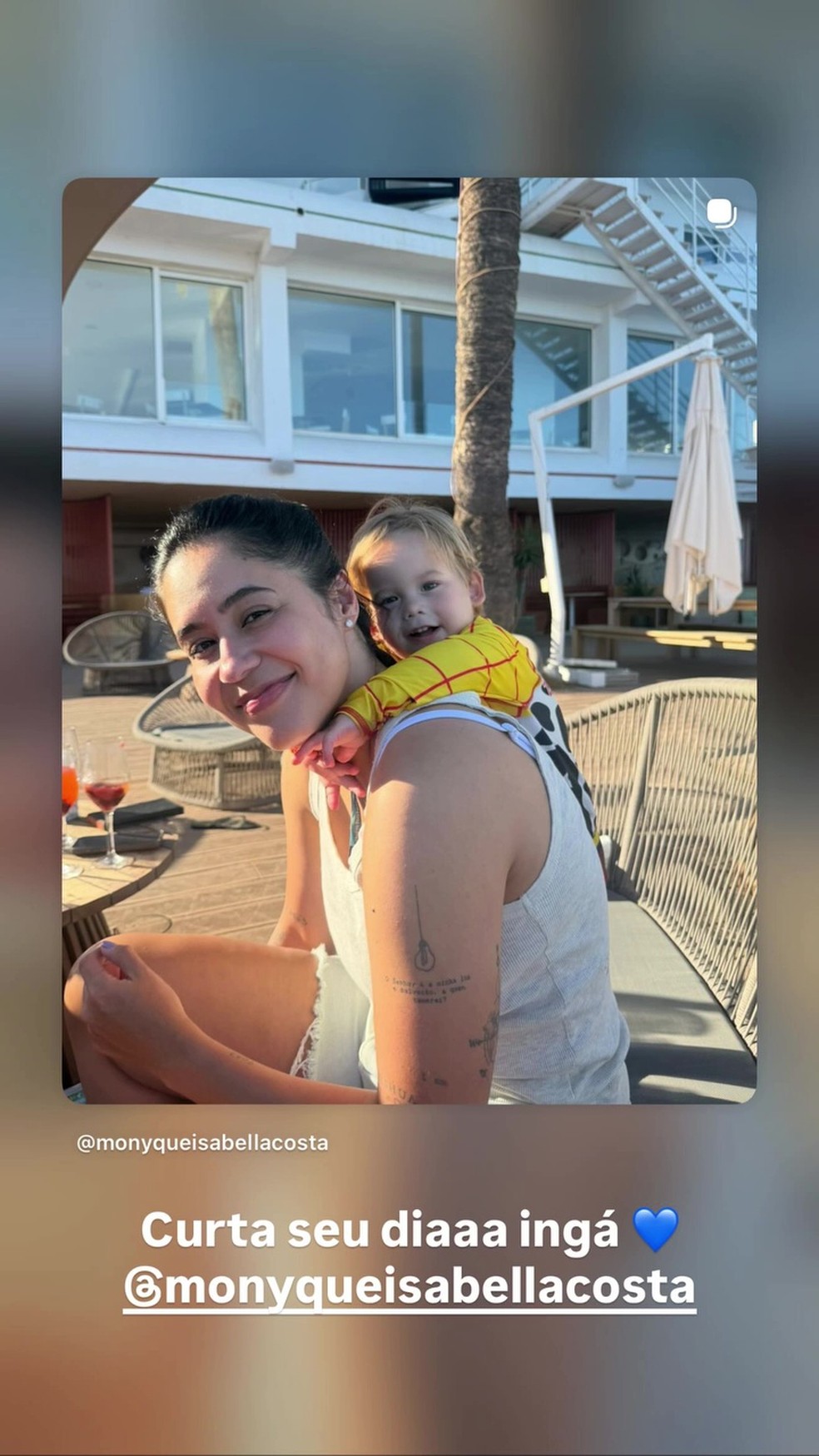 Virginia Fonseca parabeniza a ex-cunhada Monyque Isabella, filha discreta de Leonardo — Foto: Reprodução/Instagram