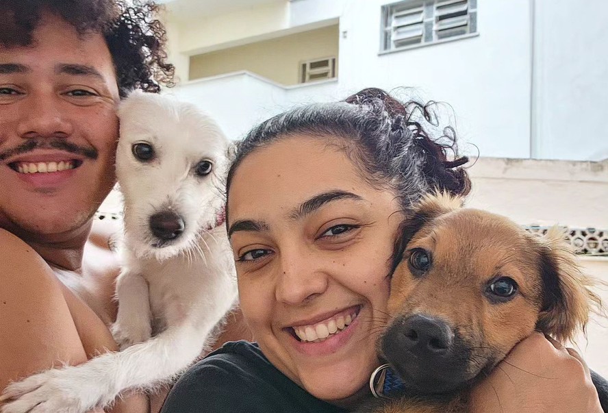 Lucs Henrique, do BBB 24, e a ex-esposa, Camila Moura - Foto: Reprodução