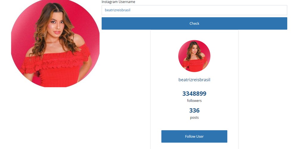 Beatriz: na lideran&ccedil;a dos pipocas em n&uacute;mero de seguidores no Instagram &mdash; Foto: Reprodu&ccedil;&atilde;o