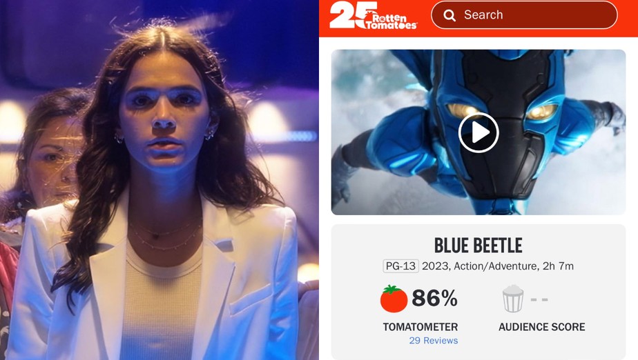 Besouro Azul supera Barbie em aprovação do público e estreia com excelentes  avaliações no Rotten Tomatoes