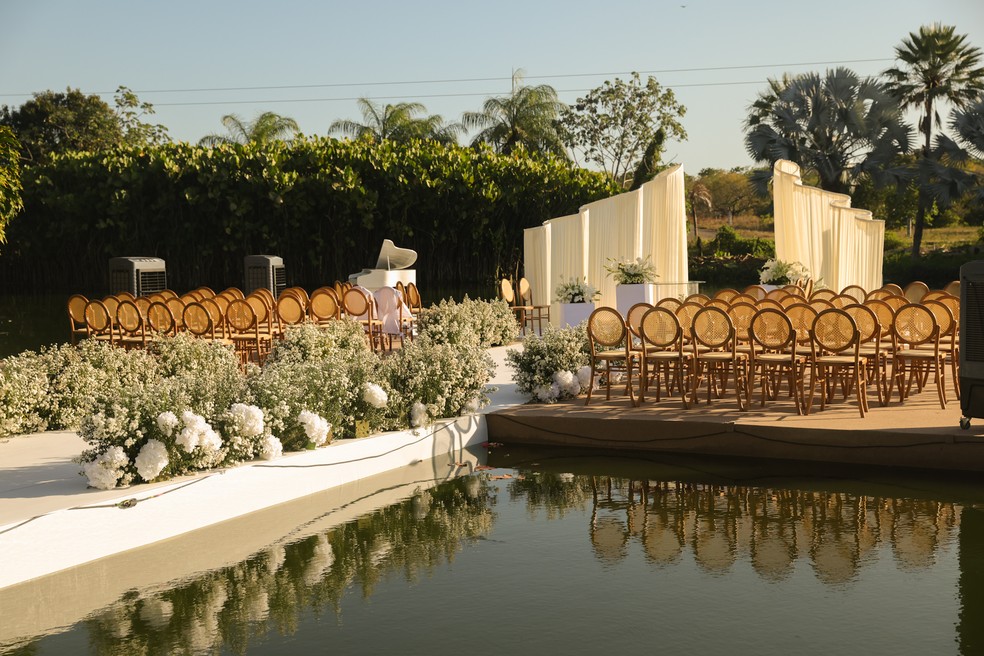 Casamento de Felipe Amorim e Duda Kropf — Foto: Lucas Ramos / Brazil News