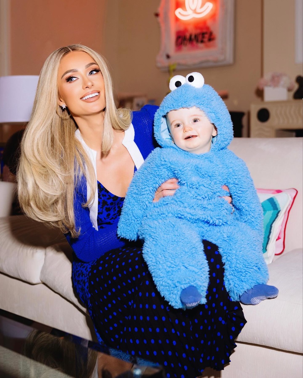 Paris Hilton e filho  Foto: Reproduo do Instagram