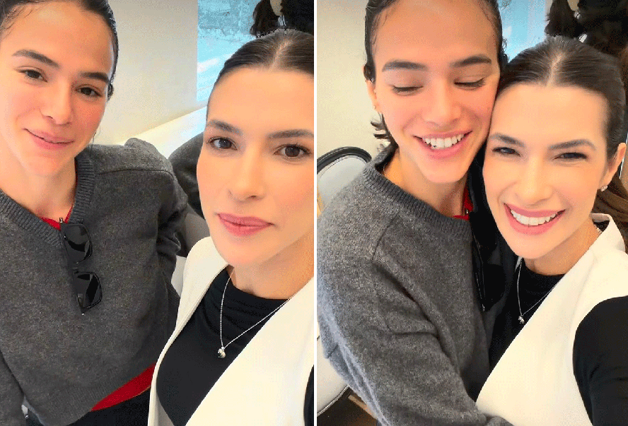 Bruna Marquezine com a médica Michelle Menezes