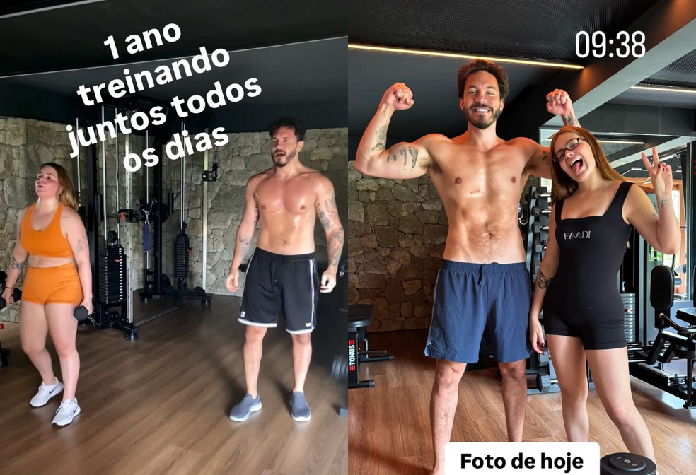 Antes e depois de Viih Tube e Eliezer — Foto: Reprodução/Instagram