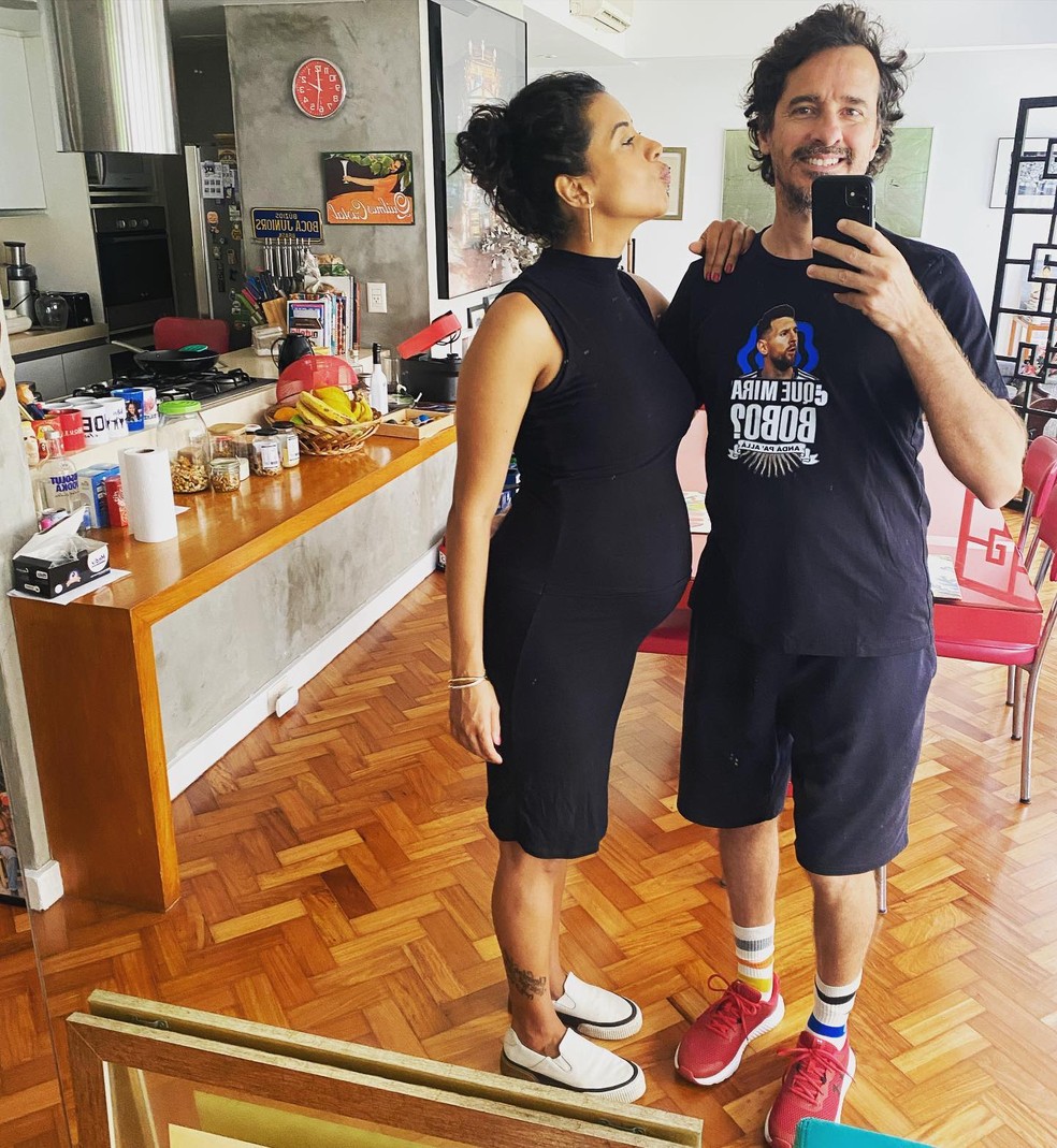 Aline Midlej e Rodrigo Cebrian — Foto: Instagram