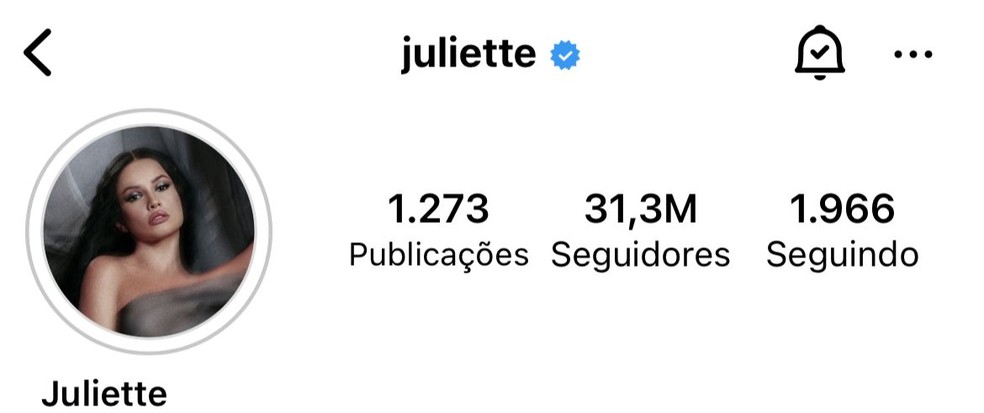 Juliette é a 2ª ex-BBB mais seguida do Instagram — Foto: Reprodução / Instagram