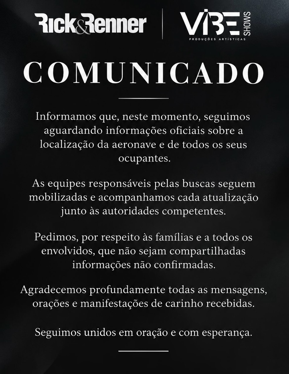 Post da Equipe de Rick &mdash; Foto: Reprodu&ccedil;&atilde;o/Instagram
