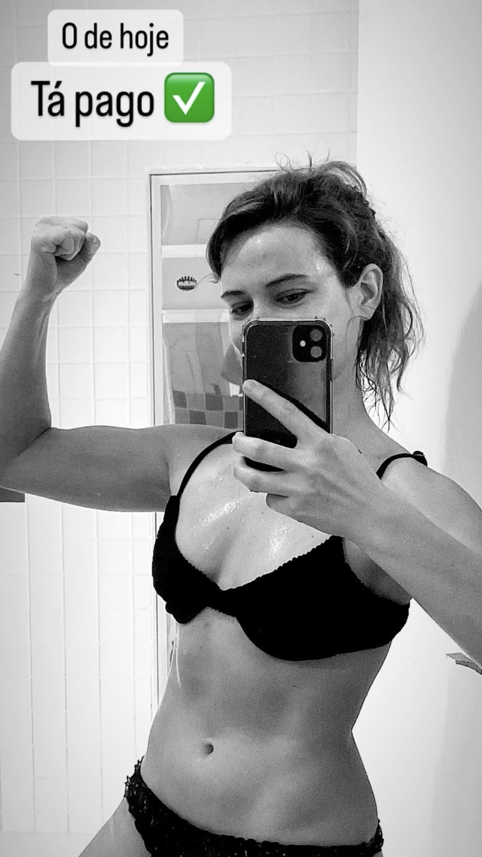 Bianca Bin ap&oacute;s treino &mdash; Foto: Reprodu&ccedil;&atilde;o / Instagram
