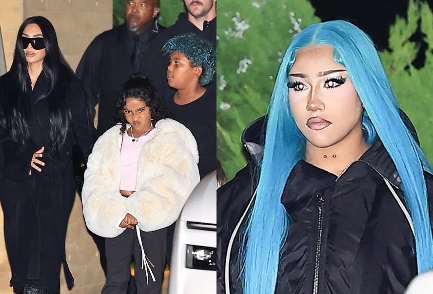 Kim Kardashian comemora aniversário com os filhos e look da filha chama atenção