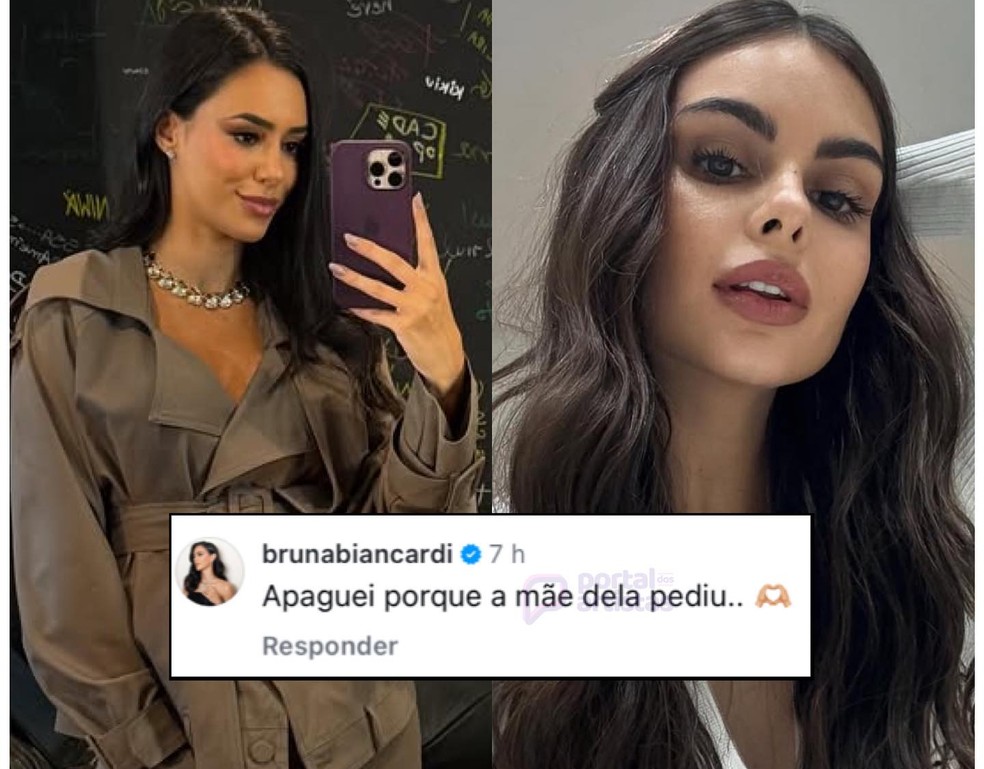 Bruna Biancardi atende pedido de Amanda Kimberlly e apaga foto de Helena — Foto: Reprodução | @portaldosartistasoficial