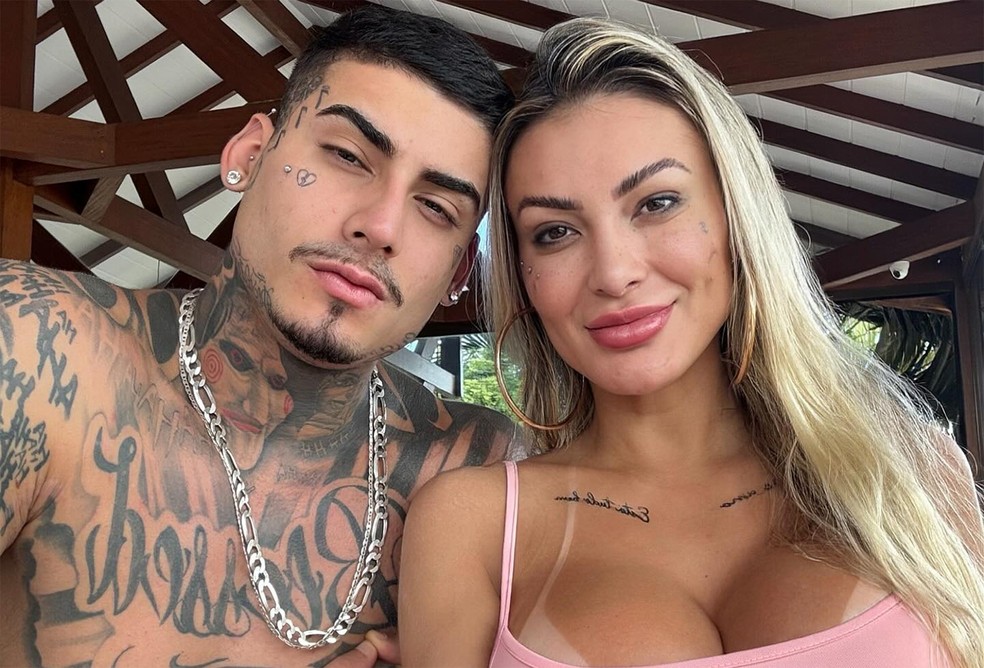 Andressa Urach e o namorado, Cassiano França — Foto: Reprodução/Instagram