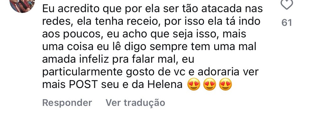 Comentários curtidos por Amanda Kimberlly — Foto: Reprodução/Instagram