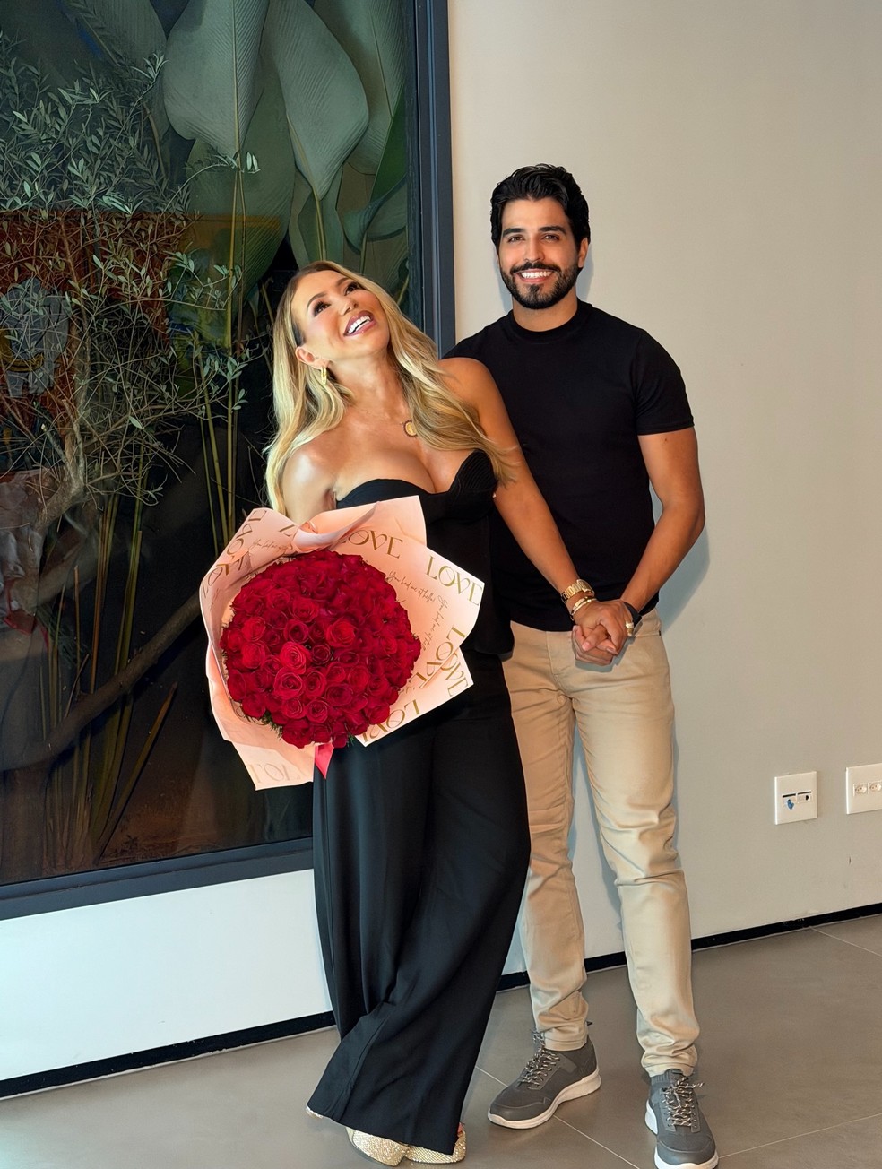 Iran Ângelo e o noivo, Lucas Suassuna — Foto: Reprodução/Instagram