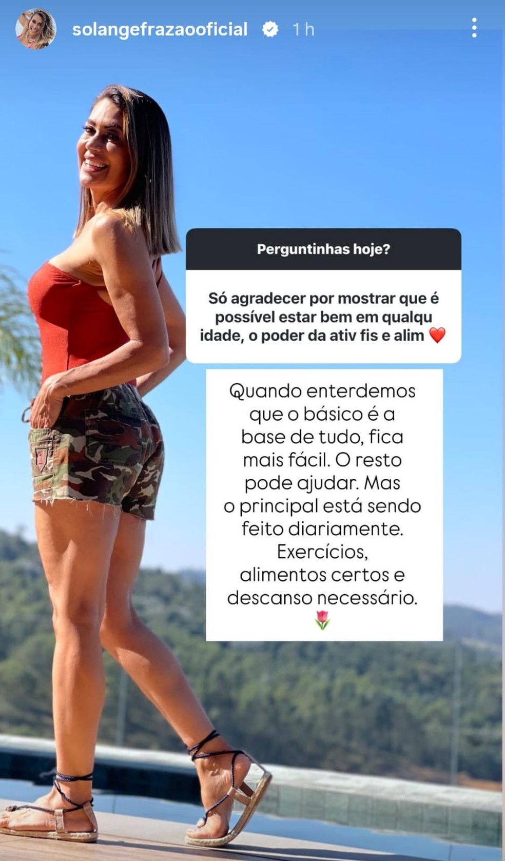 Solange Frazão responde internautas na web — Foto: Reprodução/Instagram