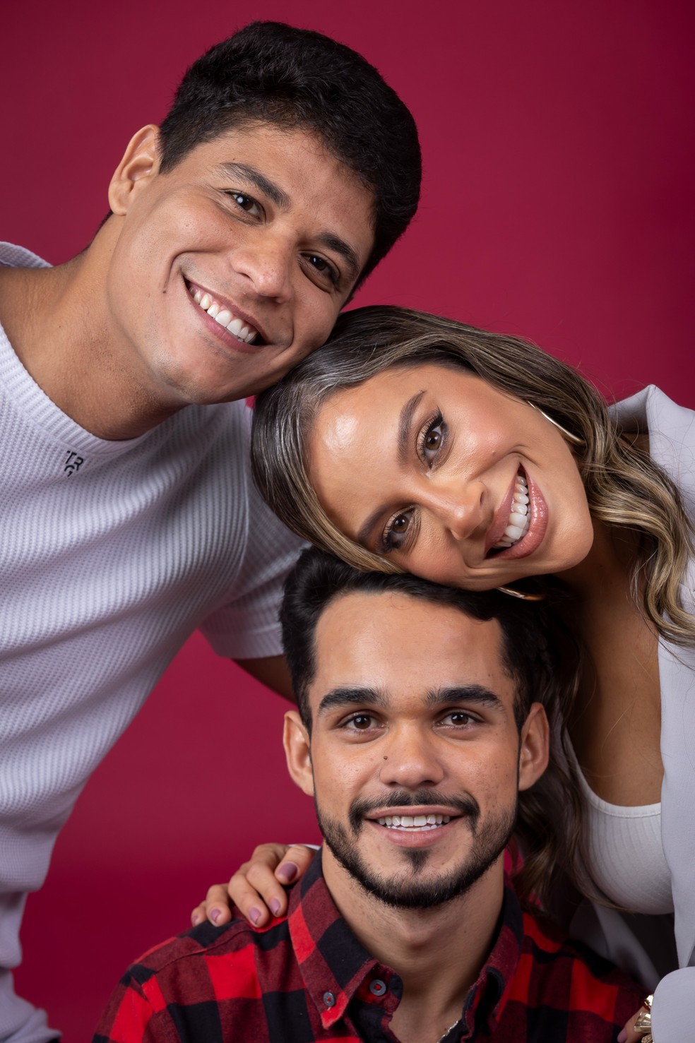 Guilherme, Renata e Jo&atilde;o Pedro foram os finalistas do BBB 25 &mdash; Foto: Leo Ros&aacute;rio/TV Globo