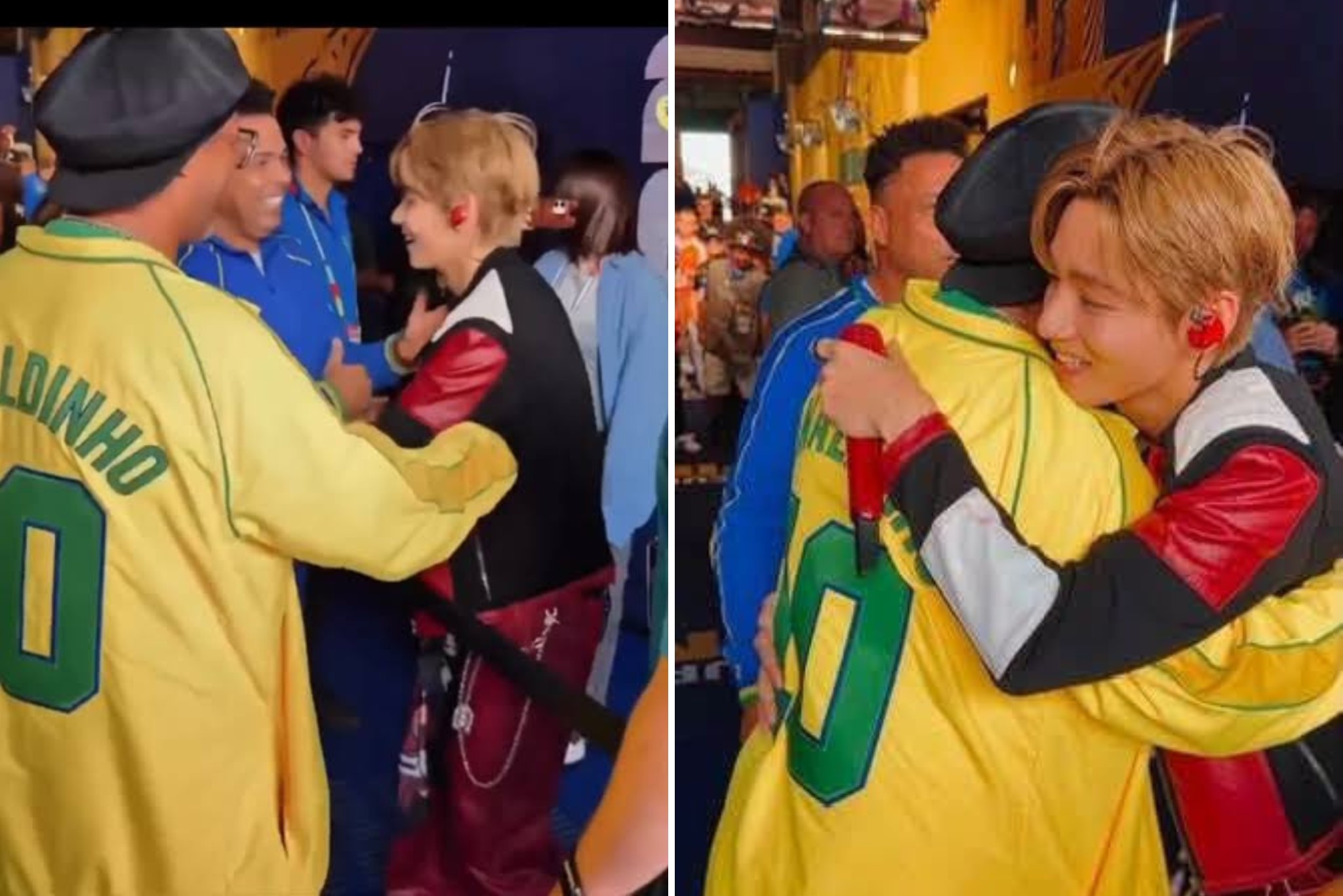 Taehyung, do BTS, é surpreendido por elogio de Ronaldo Fenômeno ao lado de Ronaldinho - QTU Questões do Universo