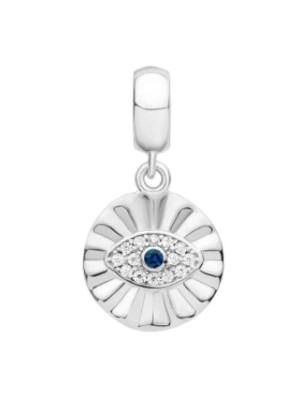 Charm Olho Grego Cravejado em Prata 925