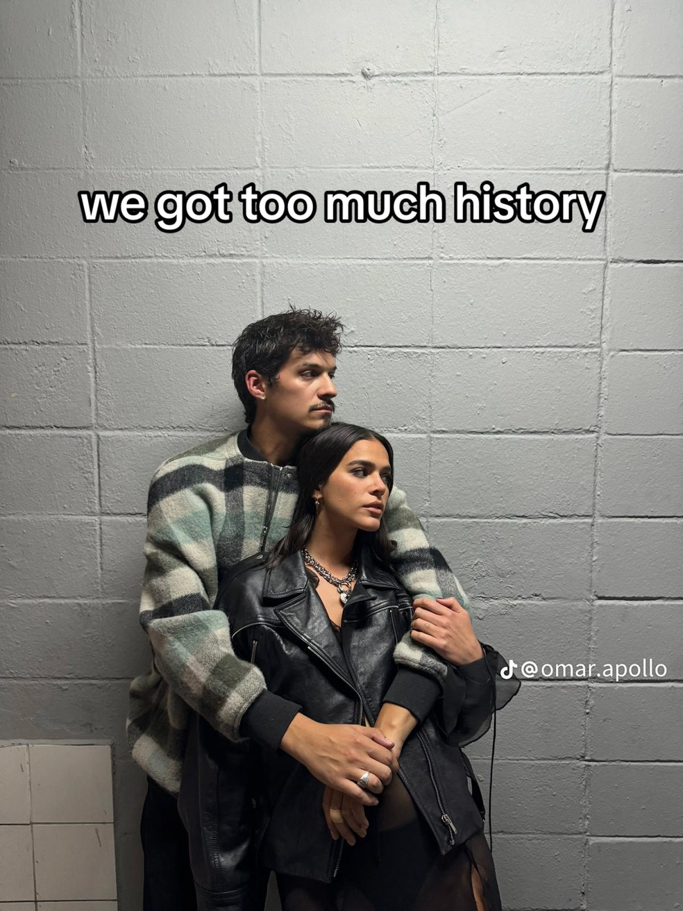 Omar Apollo e Bruna Marquezine — Foto: Reprodução/TikTok