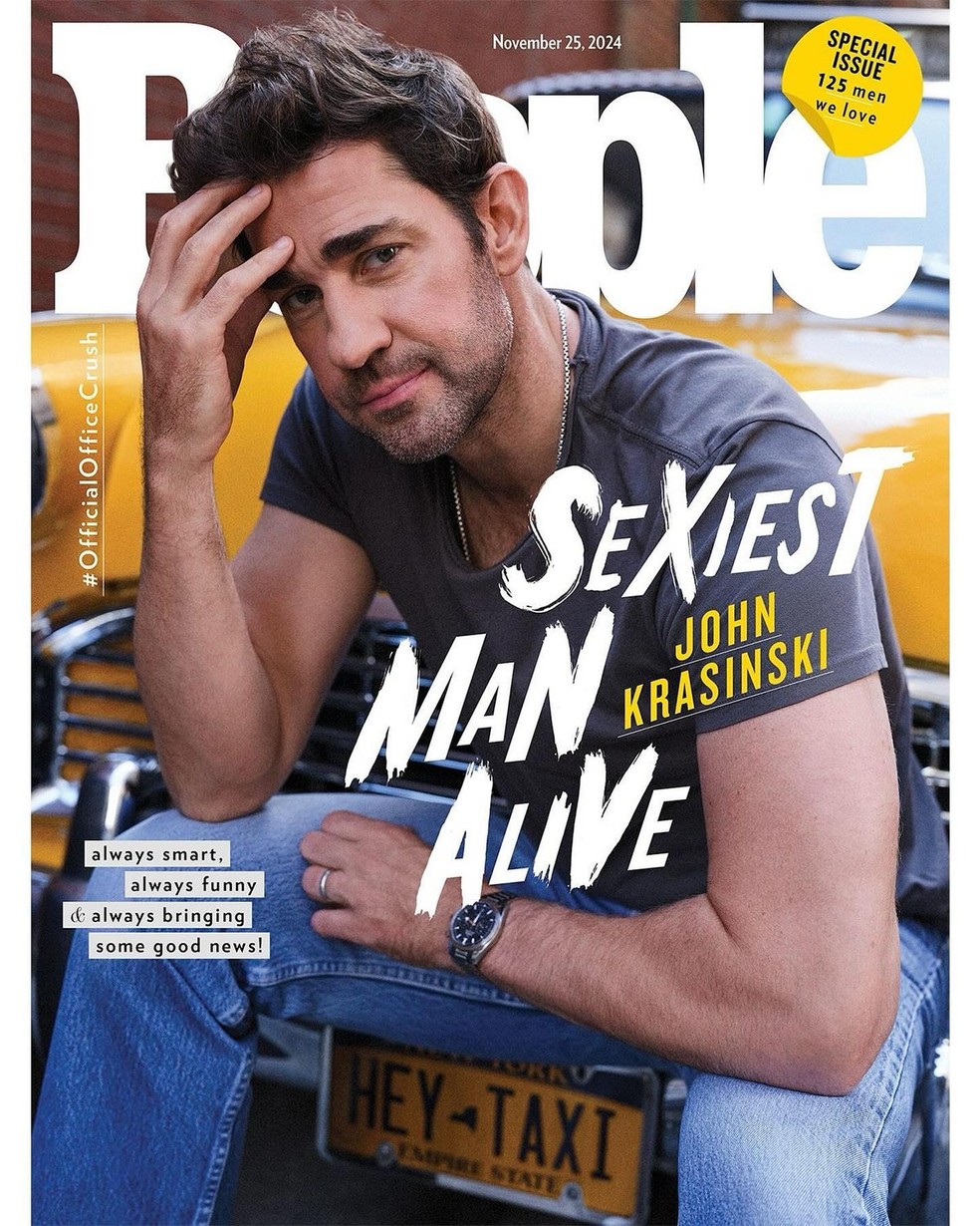 John Krasinski é eleito o homem mais sexy do mundo pela revista 'People' — Foto: Julian Ungano/People