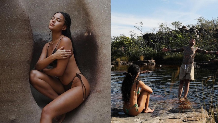 Bella Campos e MC Cabelinho curtem a Chapada dos Veadeiros em clima de romance