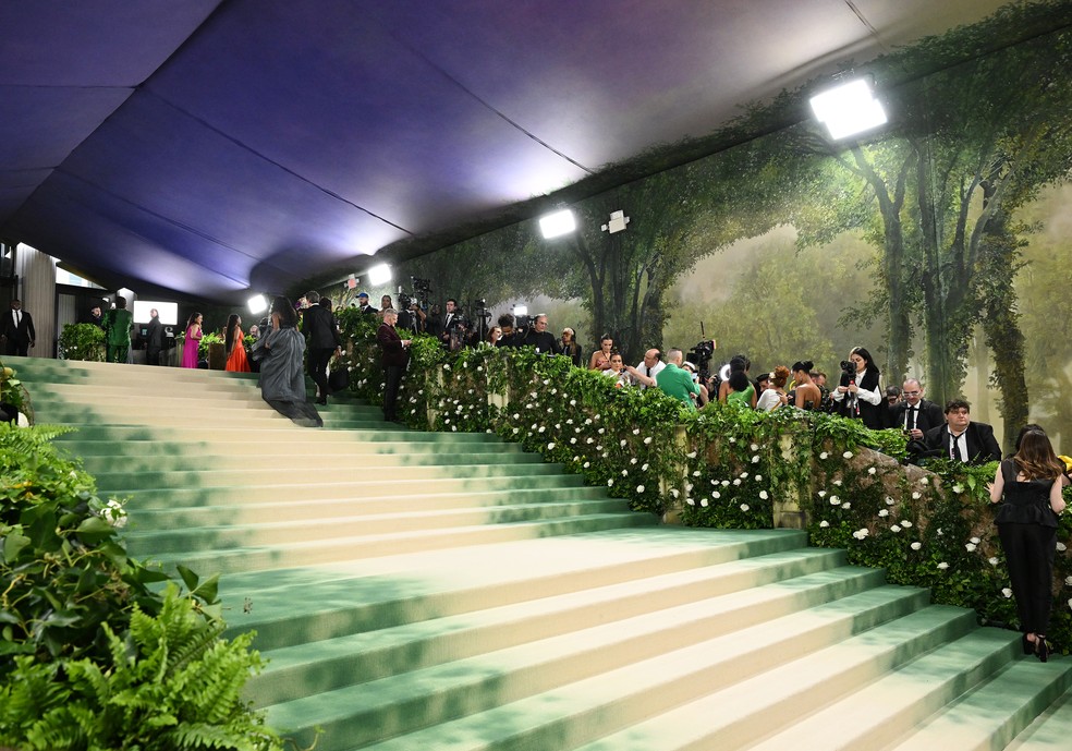 O tapete verde do MET Gala 2024 — Foto: Getty Images