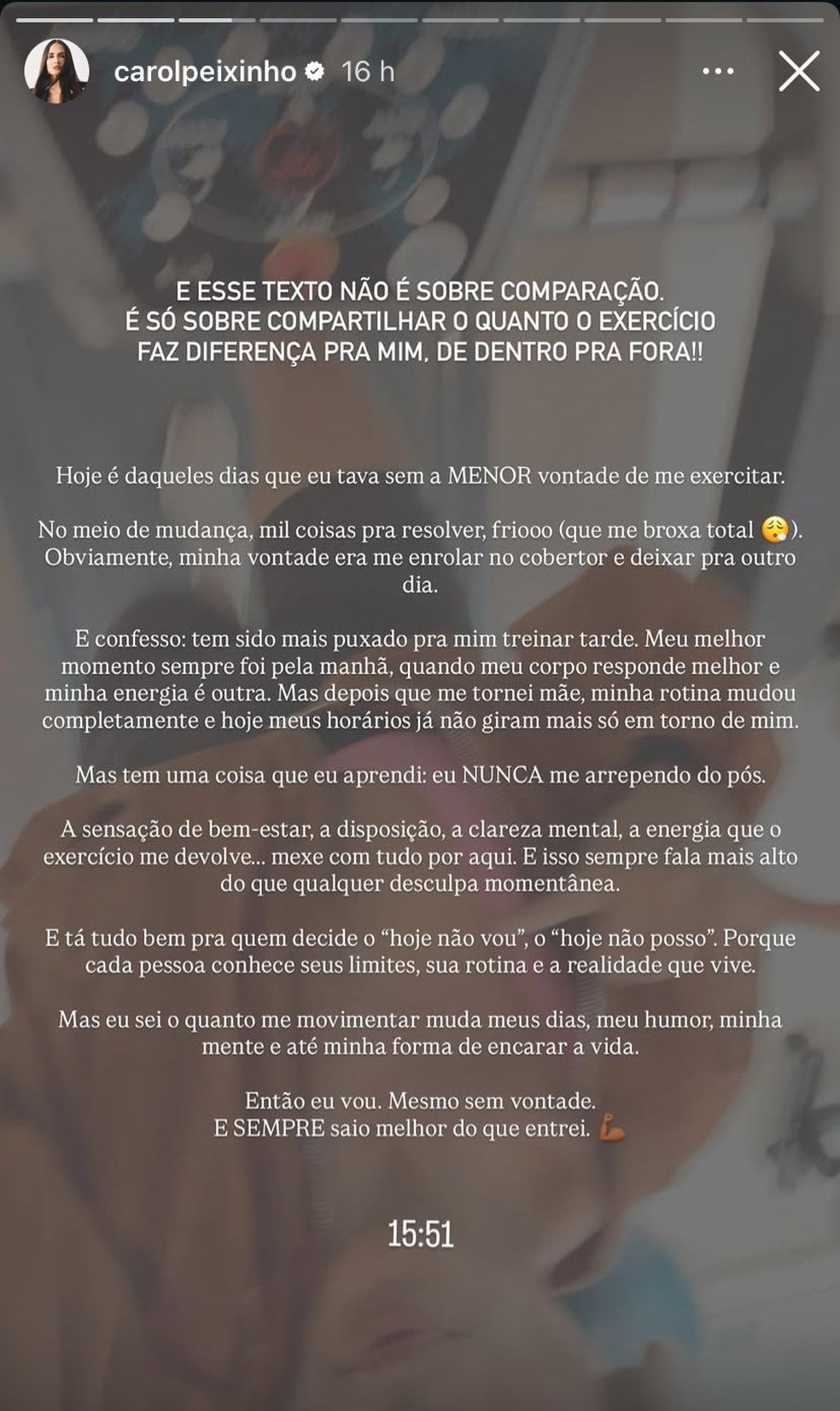 Post de Carol Peixinho — Foto: Reprodução | Instagram