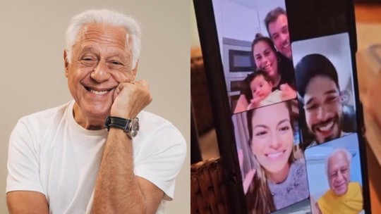 Antonio Fagundes reúne filhos em chamada de vídeo para comemorar 74 anos