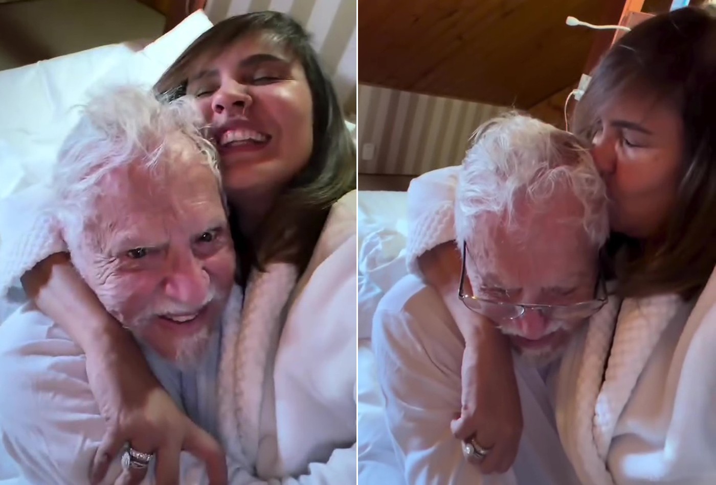 Esposa faz aniversário e posta no maior romance com Carlos Alberto de Nóbrega; vídeos