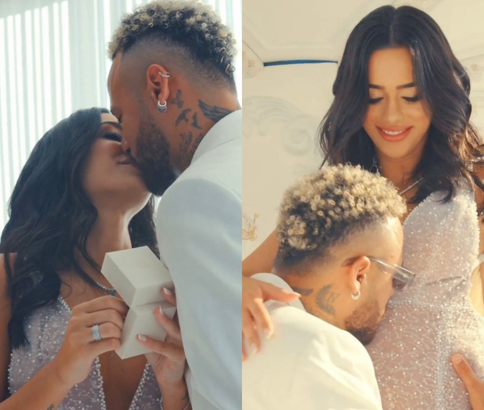 Neymar e Bruna Biancardi revelam sexo do bebê — Foto: Reprodução/ Instagram