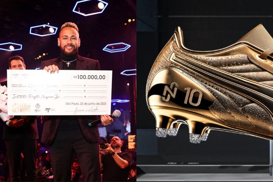 Leilão do Instituto Neymar Jr terá chuteira banhada a ouro, churrasco em  casa de craque e