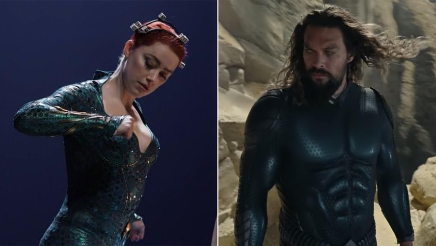 Mensagens de texto entre as estrelas de Aquaman 2, Amber Heard e Jason Momoa  REVELADAS