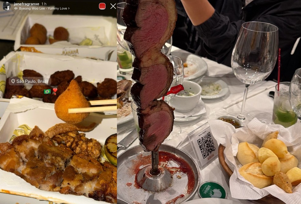 Dançarinos do BTS curtem Brasil — Foto: Reprodução/Instagram