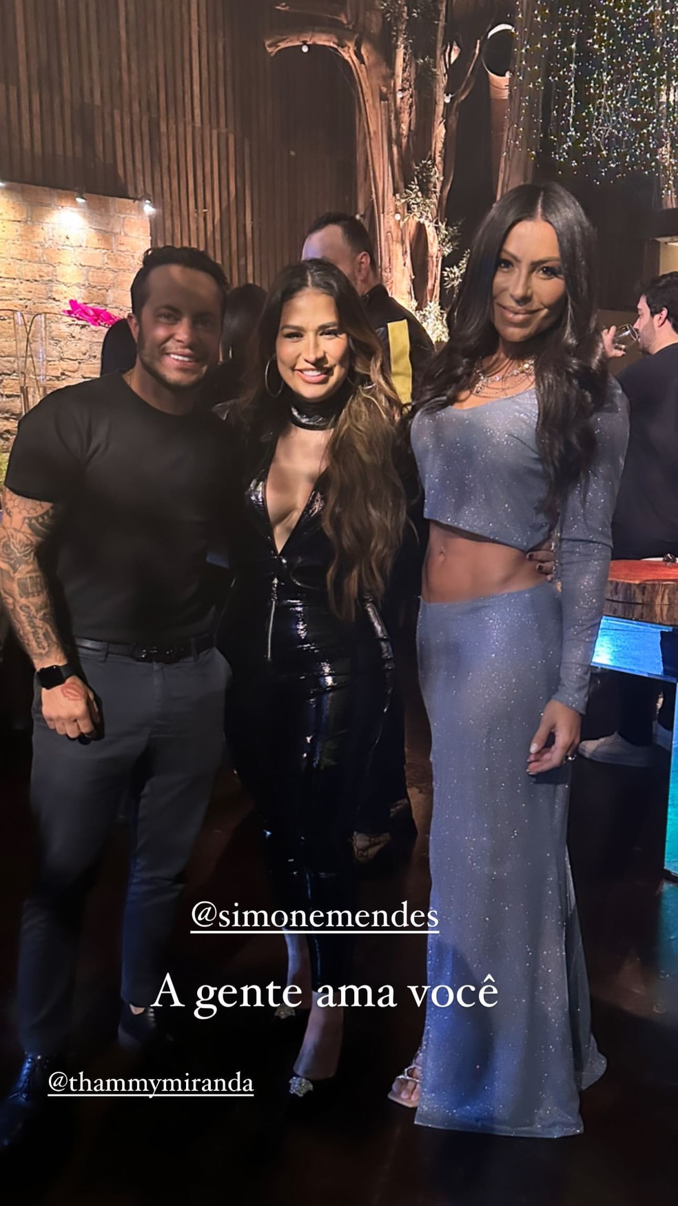 Thammy Miranda, Simone Mendes e Andressa Ferreira — Foto: Instagram