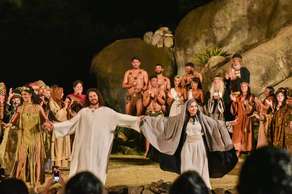 Cena de Paixão de Cristo de Nova Jerusalém — Foto: Felipe Souto Maior/AgNews