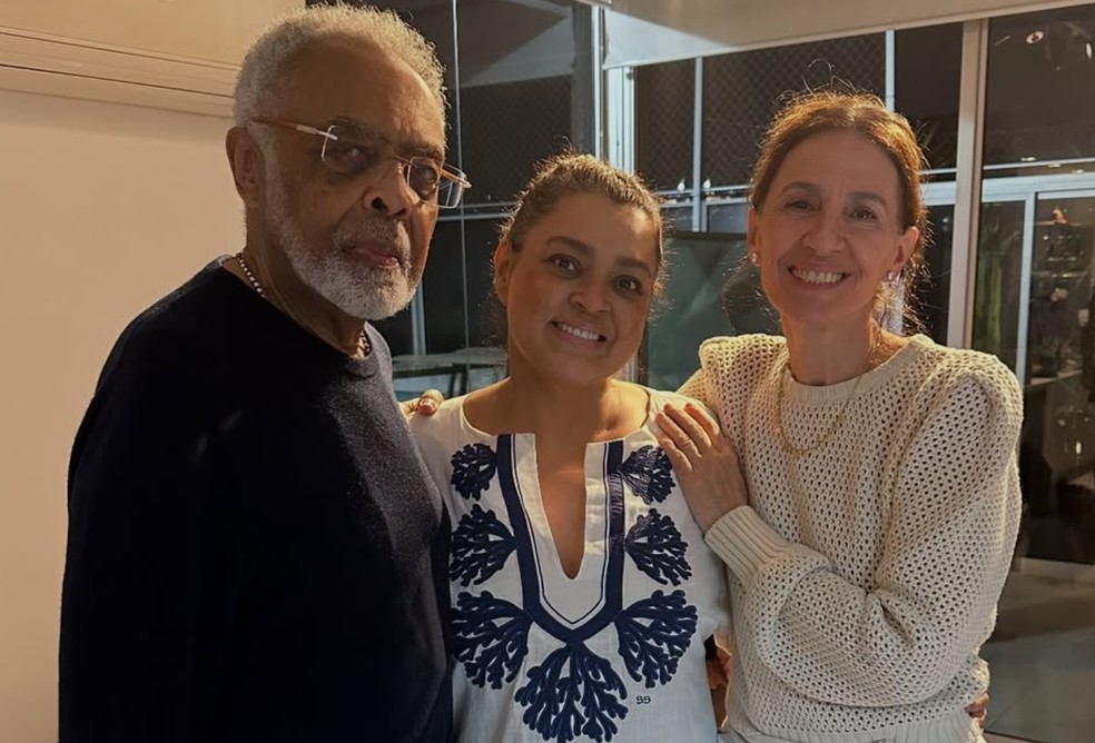 Gilberto Gil, Preta e Flora — Foto: Reprodução/Instagram
