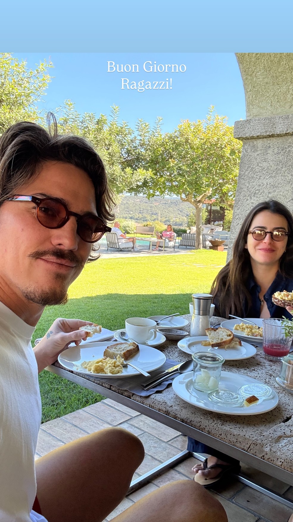Grávida, Mari Saad mostra barrigão em 'baby moon' com Rômulo Arantes Neto na Itália — Foto: Reprodução/Instagram