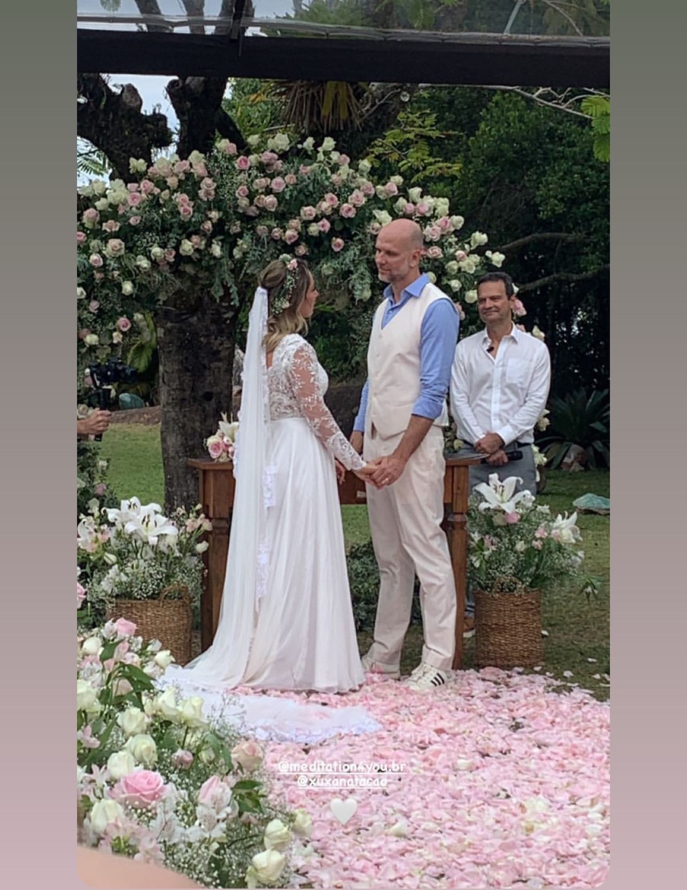 Fernando Scherer e Dianeli Geller se casam em Florianópolis — Foto: Reprodução/Instagram