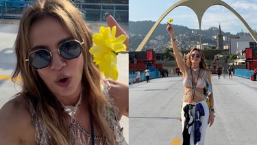 Luciana Gimenez 'd&aacute; trabalho' pra deixar a Sapuca&iacute; j&aacute; quase vazia