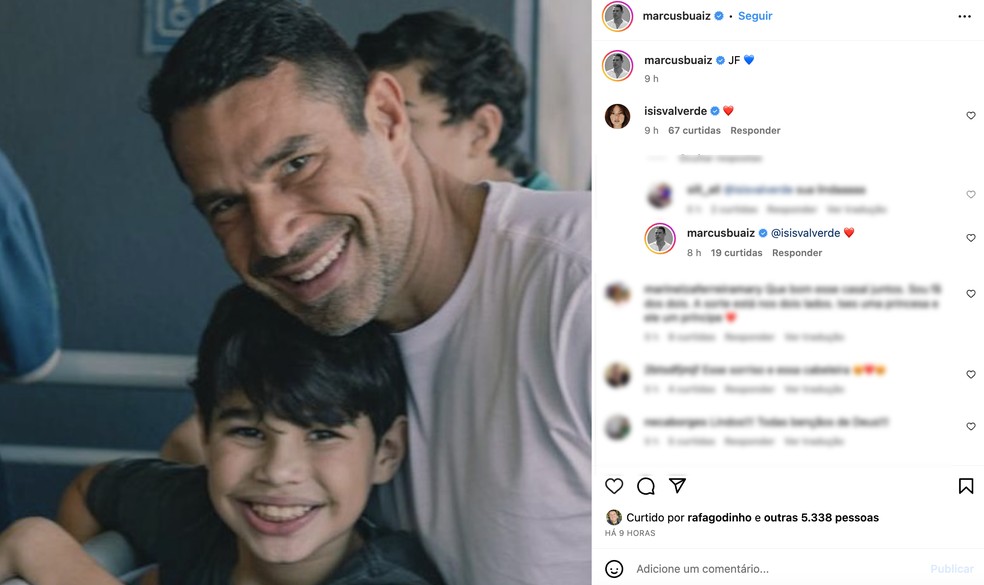 Isis Valverde se derrete em clique de Marcus Buaiz e o filho — Foto: Reprodução / Instagram