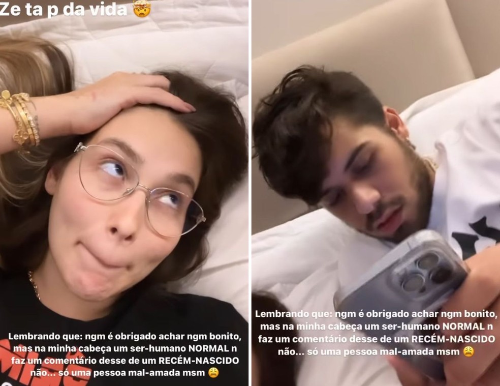 Virginia Fonseca e Zé Felipe falam sobre críticas a filha recém-nascida — Foto: Reprodução/Instagram