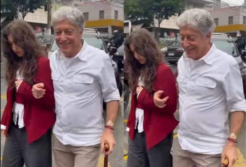 Caco Barcellos vai às urnas após passar por cirurgia na coluna e receber alta hospitalar — Foto: Reprodução/Instagram