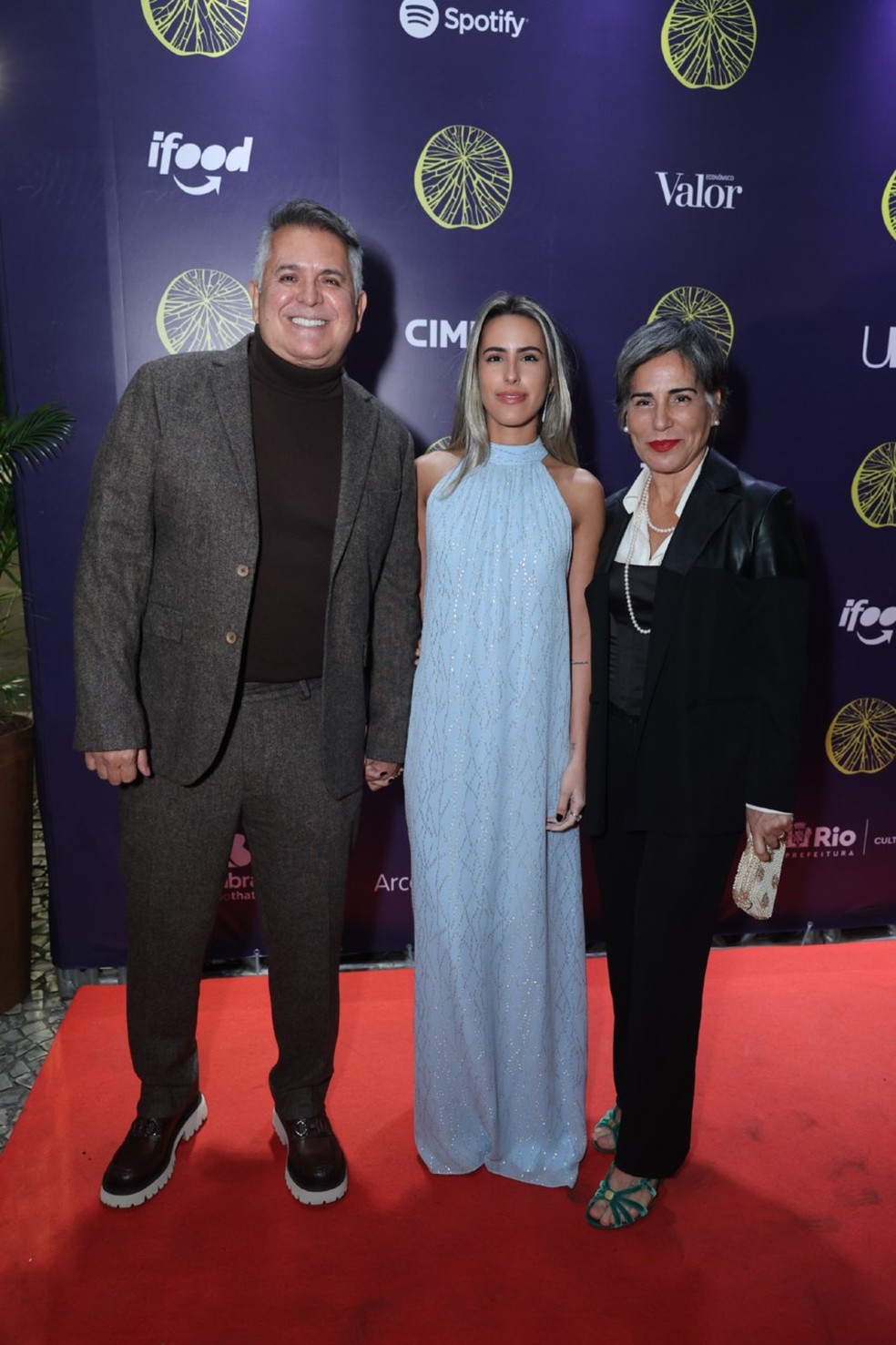 Orlando Morais, Ana Morais e Gloria Pires — Foto: Daniel Pinheiro/BrazilNews