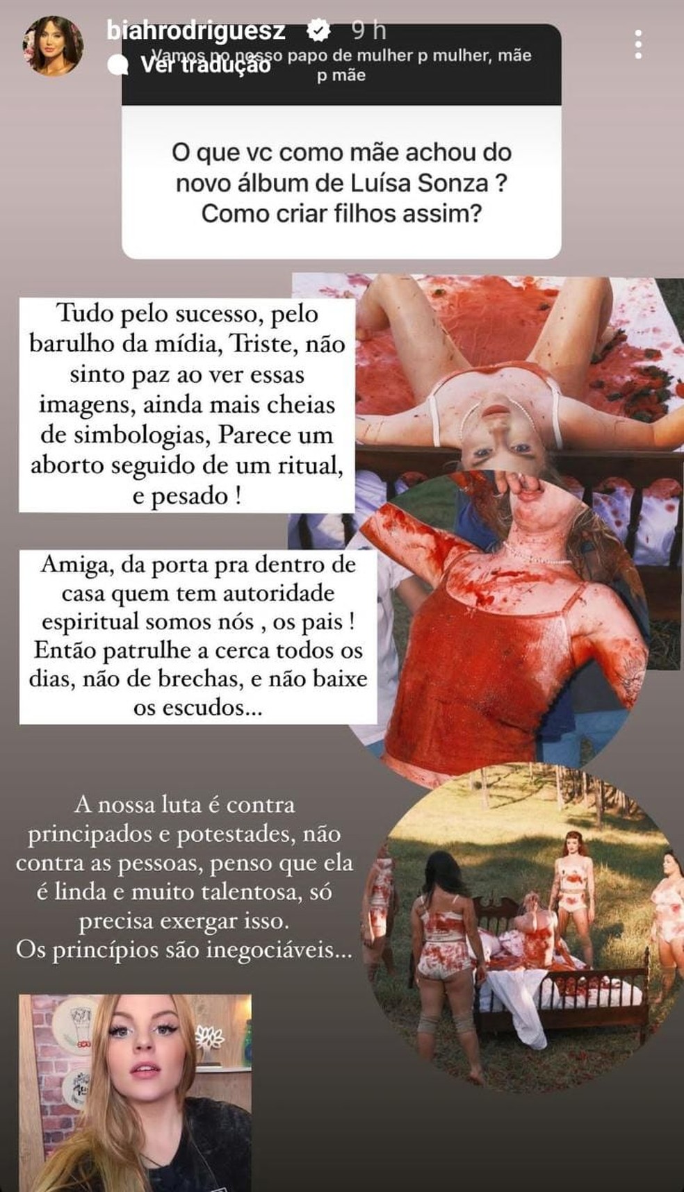 Biah Rodrigues critica Lu&iacute;sa Sonza &mdash; Foto: Reprodu&ccedil;&atilde;o/Instagram
